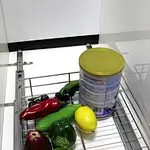 chrome plated steel roll out drawers